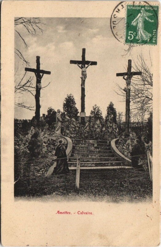 Carte postale ancienne Amettes-Calvaire à Amettes
