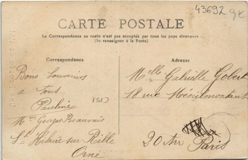 Carte postale ancienne Une Pensée de Laigle