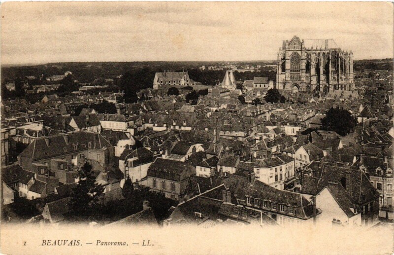 Carte postale ancienne Beauvais Panorama France à Beauvais