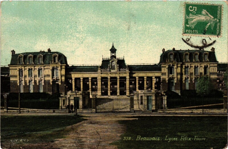 Carte postale ancienne Beauvais Lycee Felix-Faure France à Beauvais