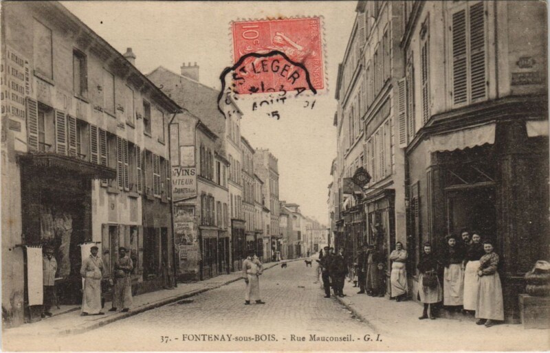 Carte postale ancienne Fontenay-sous-Bois - Rue Mauconseil à Fontenay-sous-Bois
