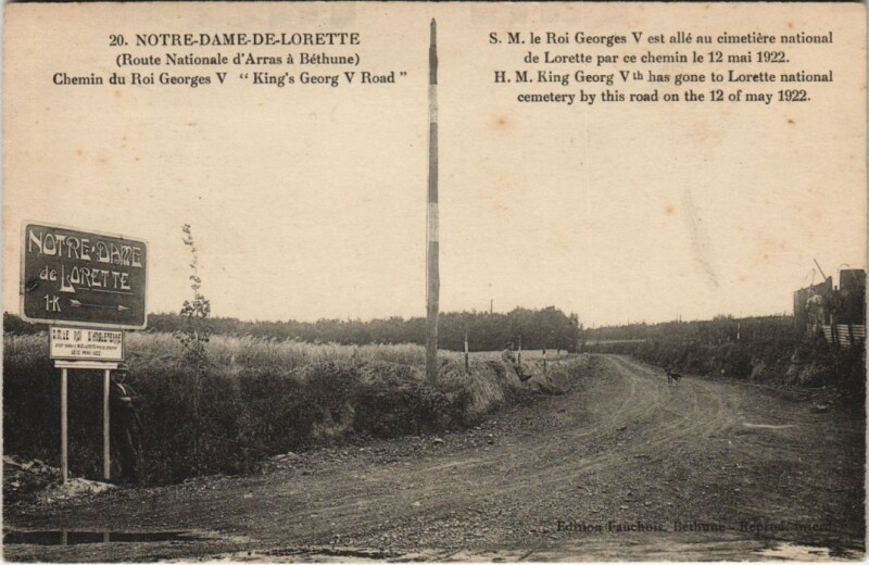 Carte postale ancienne N.-D. de Lorette-Chemin du Roi Georges V