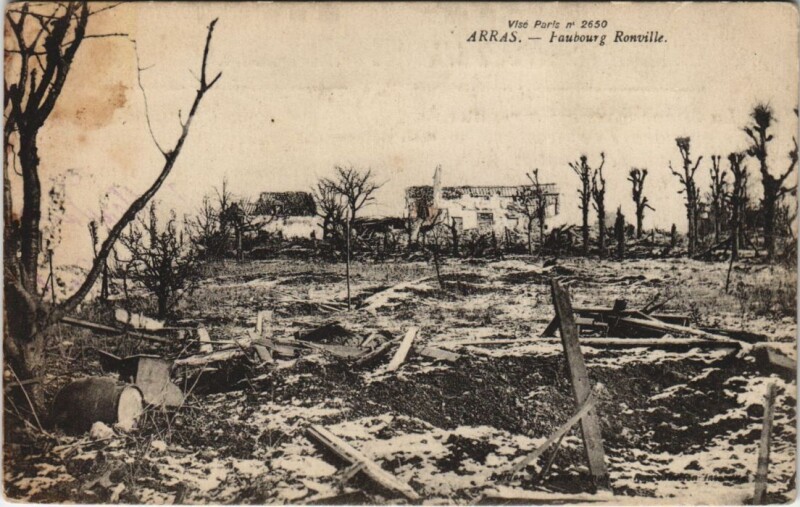 Carte postale ancienne Arras-Faubourg Ronville à Arras