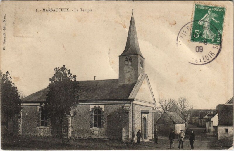 Carte postale ancienne Marsauceux - Le Temple