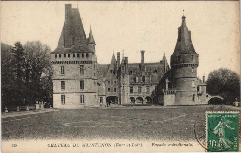 Carte postale ancienne Chateau de Maintenon - Facade Méridionale à Maintenon