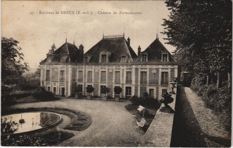 Carte postale ancienne Environs de Dreux - Chateau de Fermaincourt à Dreux