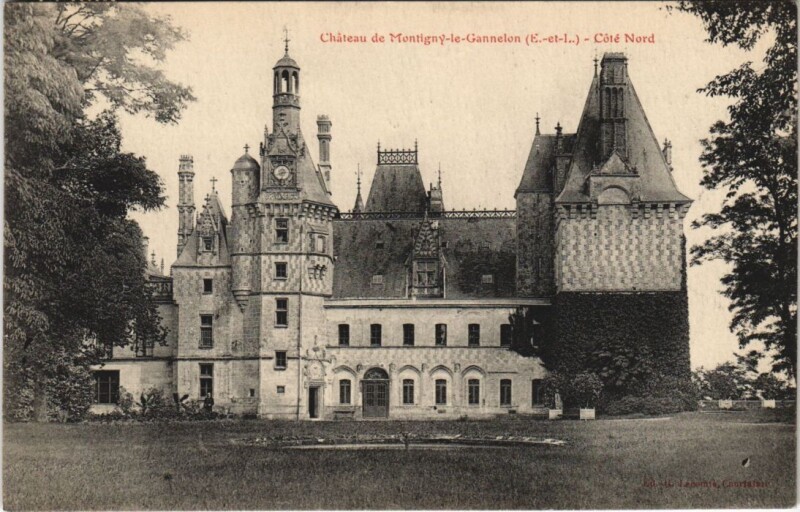Carte postale ancienne Chateau de Montigny-le-Gannelon - Coté Nord