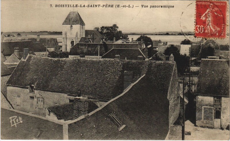 Carte postale ancienne Boisville-la-Saint- Pere - Vue Panoramique