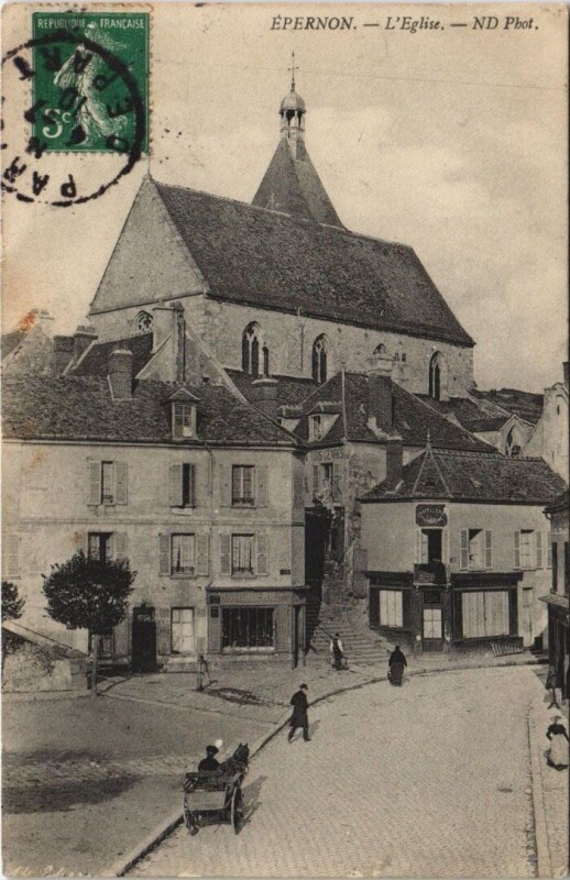 Carte postale ancienne Epernon - L'Eglise - Nd Phot à Épernon