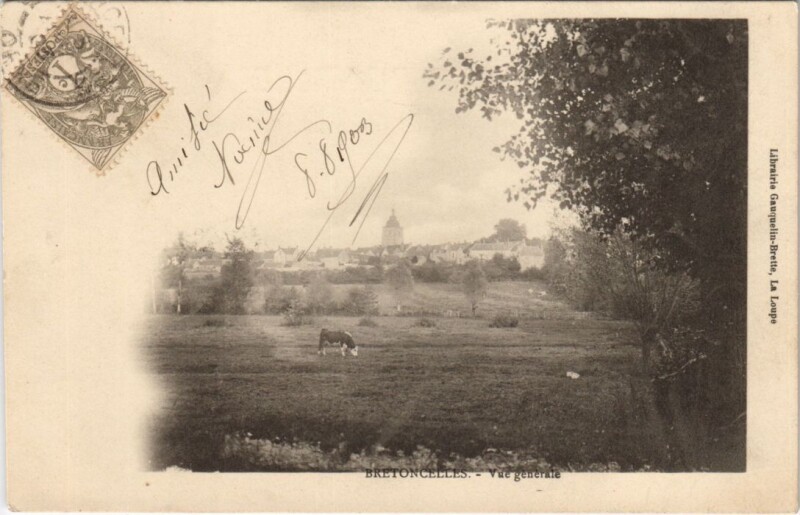 Carte postale ancienne Librairie Gauquelin - Brette La Loupe à La Loupe