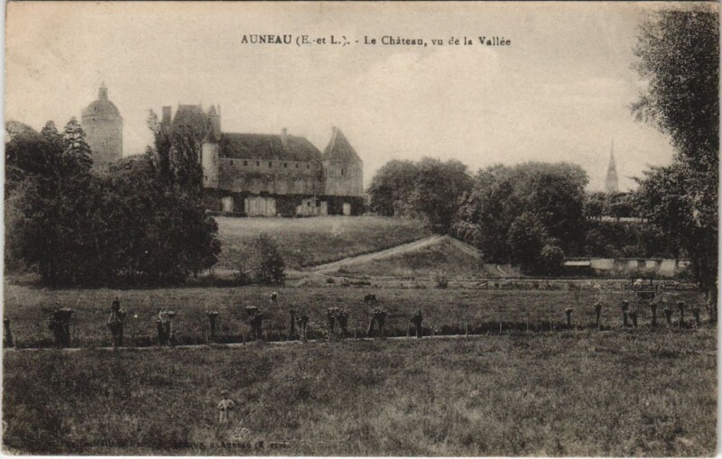Carte postale ancienne Auneau - Le Chateau vu de la Vallée