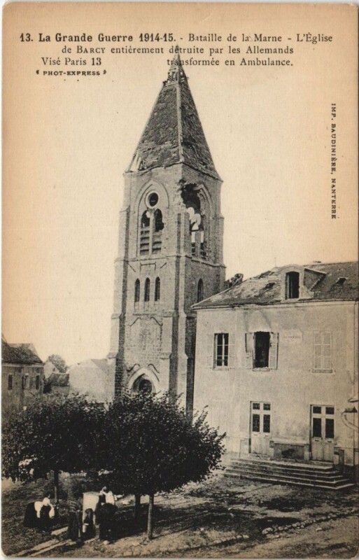 Carte postale ancienne Bataille de la Marne