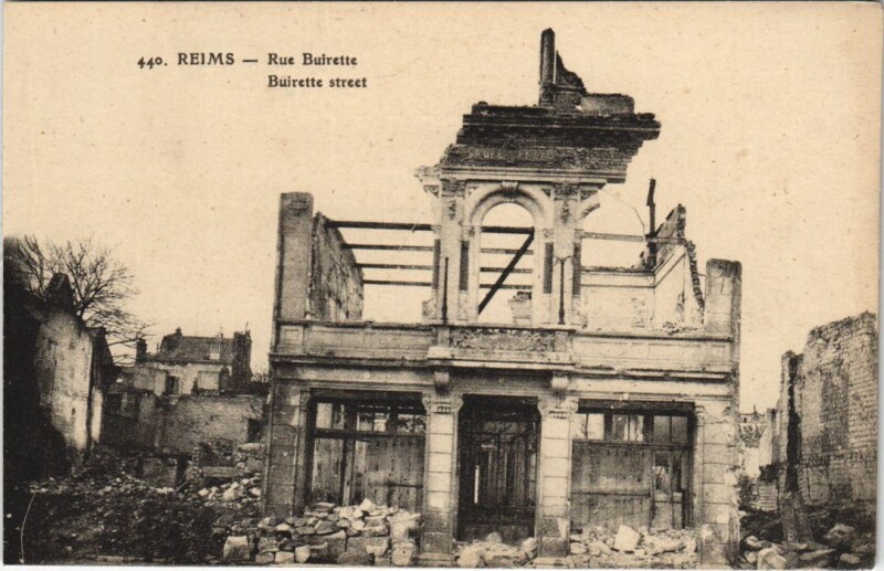 Carte postale ancienne Reims - Rue Buirette à Reims