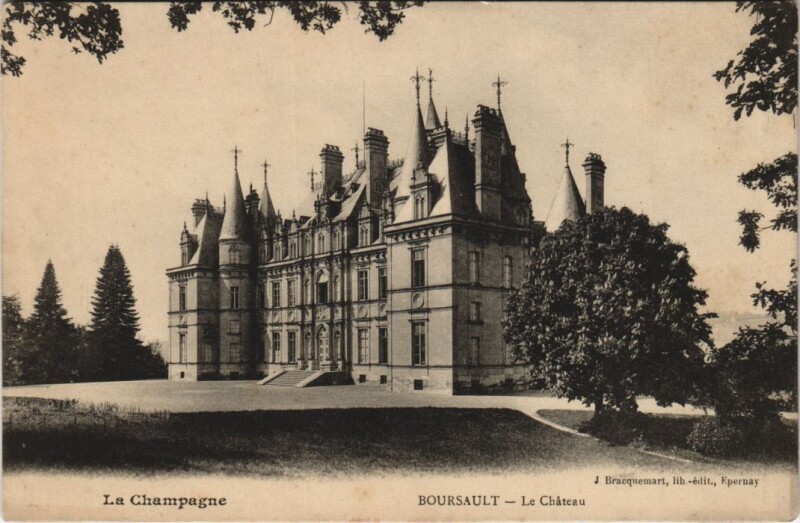 Carte postale ancienne Boursault - Le Chateau à Boursault
