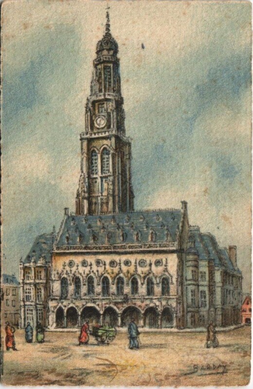 Carte postale ancienne Arras-L'Hótel de Ville à Arras