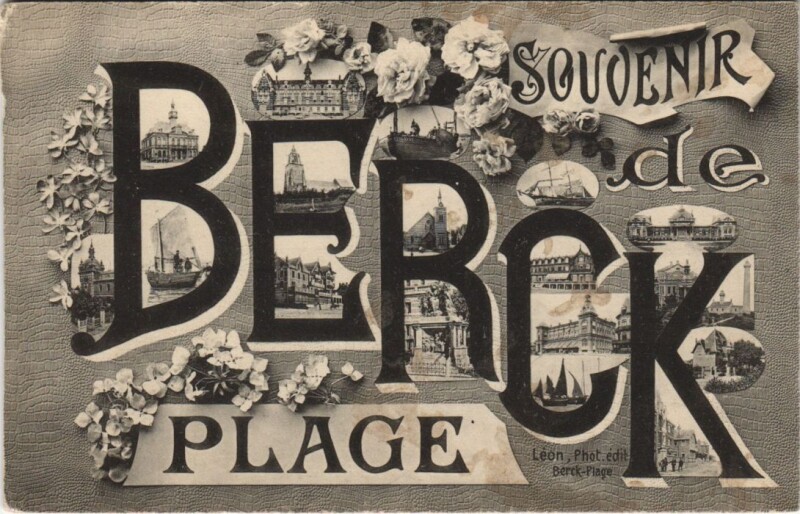Carte postale ancienne Souvenir de Berck-Plage à Berck