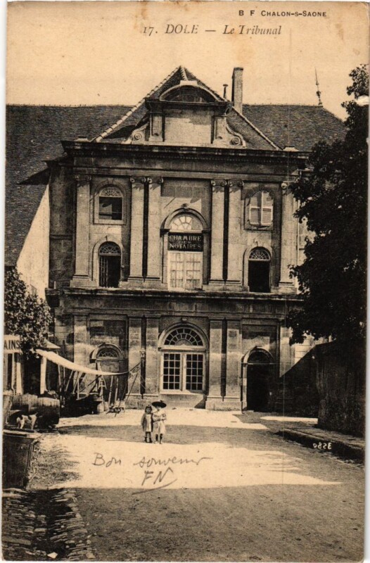 Carte postale ancienne Dole- Le Tribunal France
