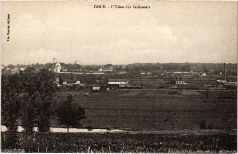 Carte postale ancienne Dole- Usine des Radiateurs France