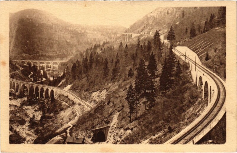 Carte postale ancienne Morez- Les Viaducs des lignes France