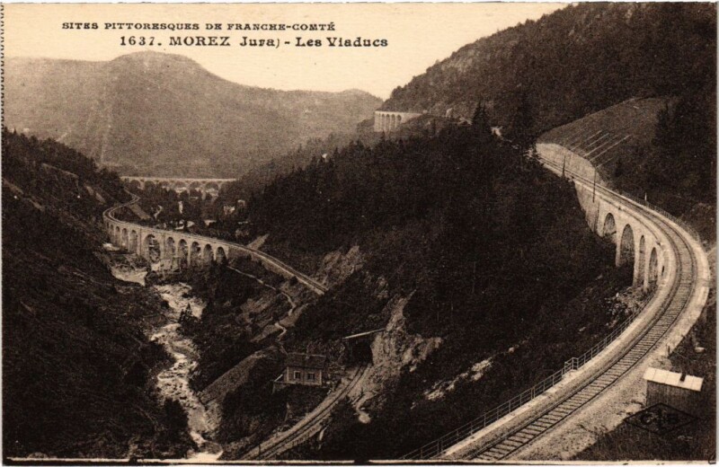 Carte postale ancienne Morez- Les Viaducs France