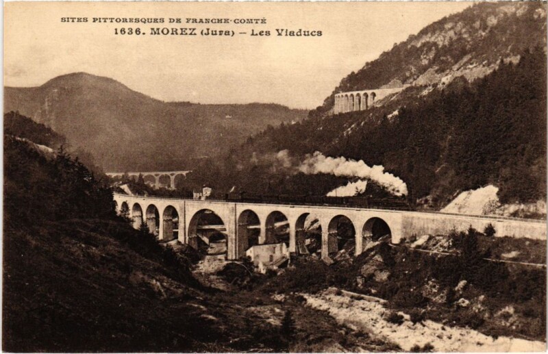 Carte postale ancienne Morez- Les Viaducs France