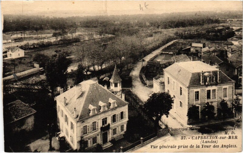 Carte postale ancienne Capbreton sur Mer- vue generale France