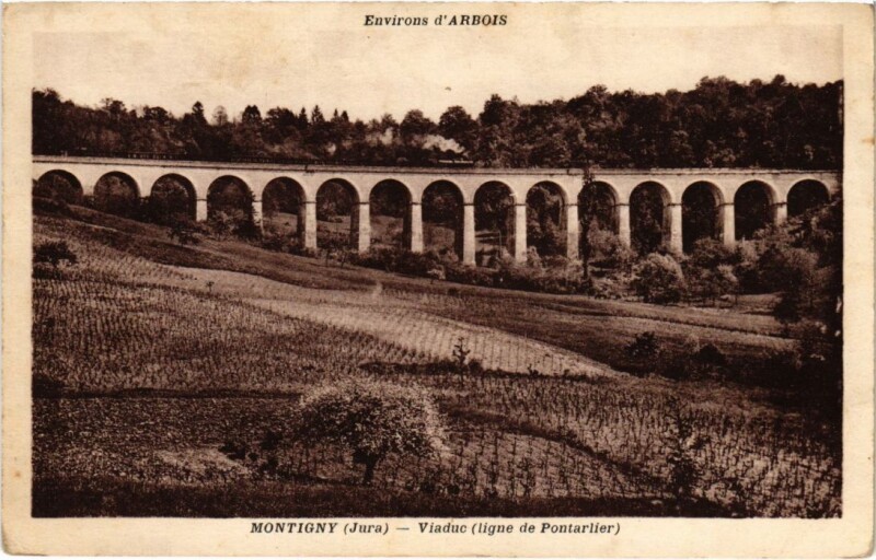Carte postale ancienne Montigny- Viaduc France