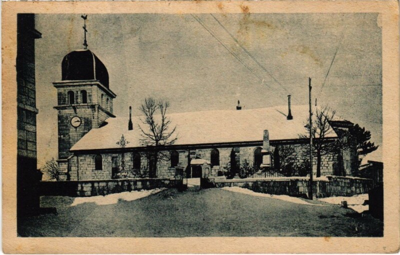 Carte postale ancienne Les Rousses- Eglise en Hiver France aux Rousses