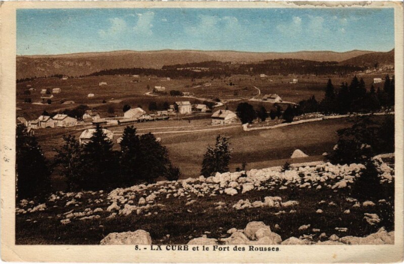 Carte postale ancienne La Cure- et le Fort des Rousses France
