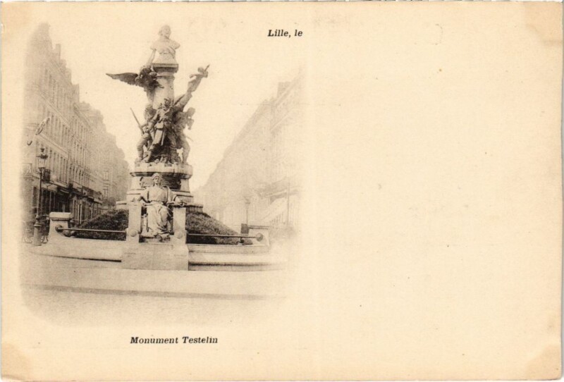 Carte postale ancienne Lille- Monument Testelin France