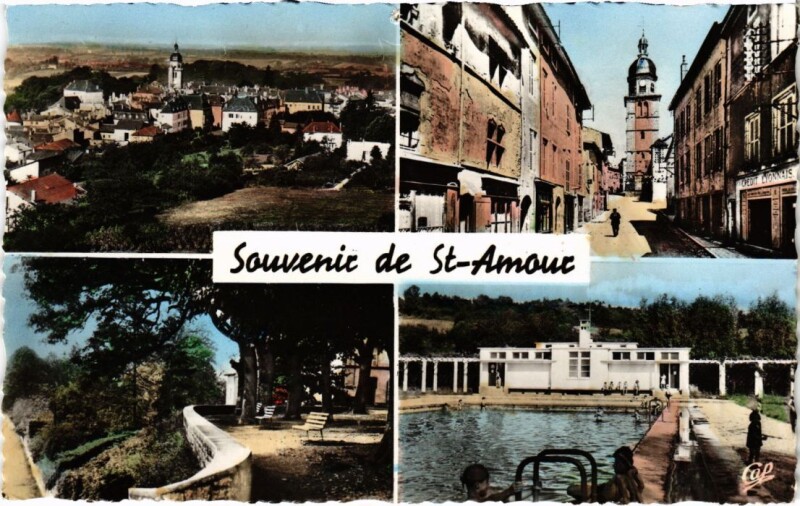 Carte postale ancienne Saint Amour- souvenir France à Saint-Amour