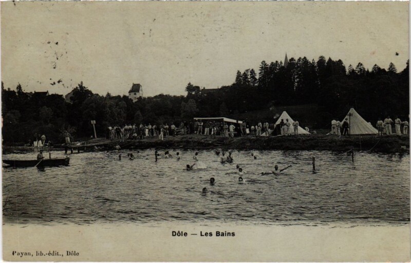 Carte postale ancienne Dole- Les Bains France-