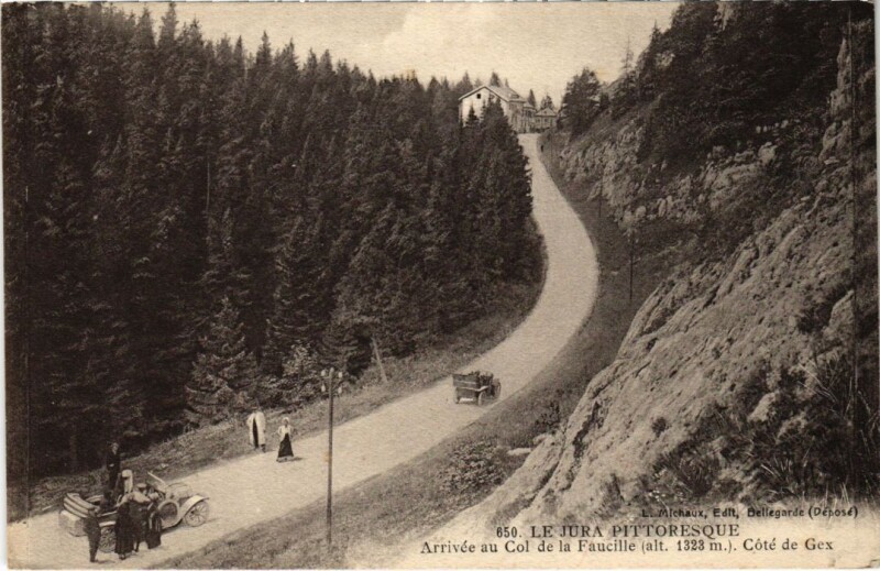 Carte postale ancienne Arrivee au Cole de la Faucille France