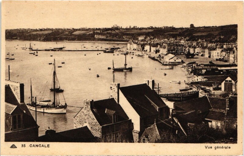 Carte postale ancienne Cancale Vue Generale France à Cancale