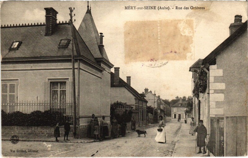 Carte postale ancienne Mery-sur-Seine - Rue des Orievres à Méry-sur-Seine