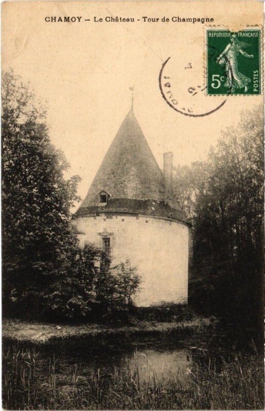 Carte postale ancienne Chamoy - Le Chateau - Tour de Champagne à Chamoy