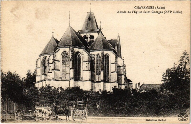 Carte postale ancienne Chavanges - Abside de l'Eglise Saint-Georges à Chavanges