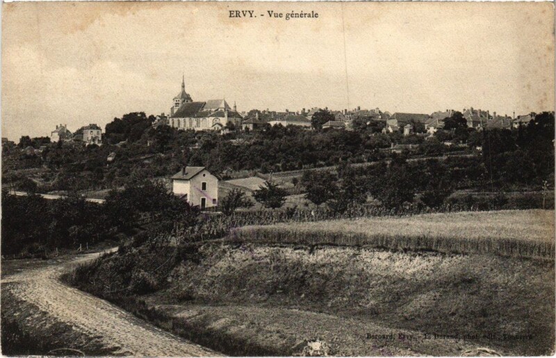 Carte postale ancienne Ervy - Vue générale