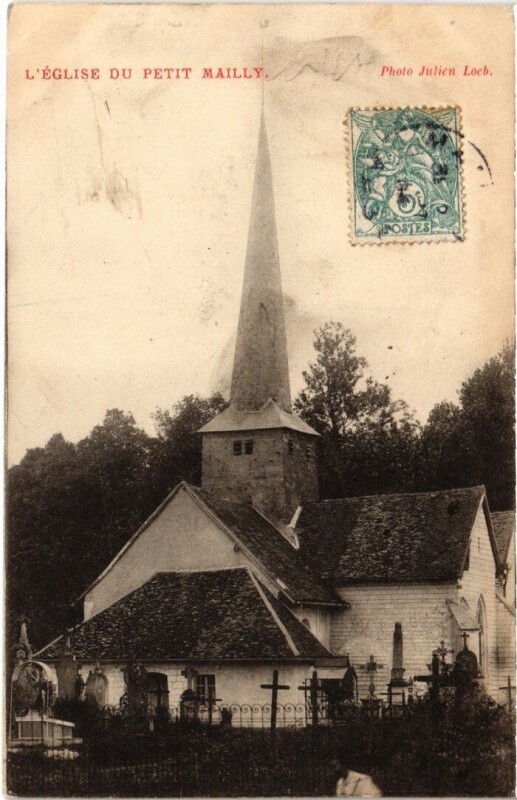 Carte postale ancienne Camp-de-Mailly - Eglise du Petit Mailly