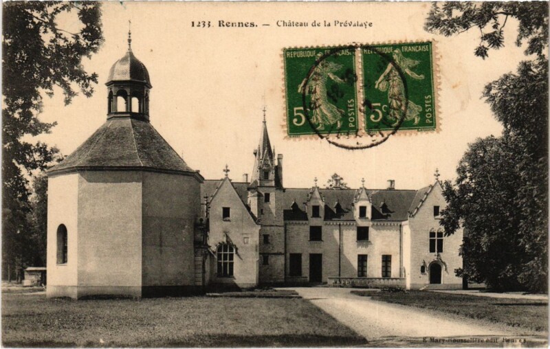 Carte postale ancienne Rennes Chateau de la Prevalaye France à Rennes