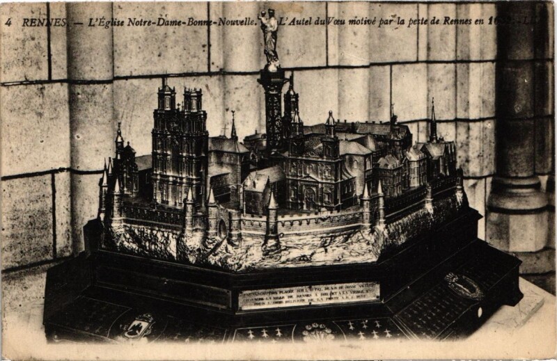 Carte postale ancienne Rennes L'Eglise Notre-Dame-Bonne Nouvelle France à Rennes