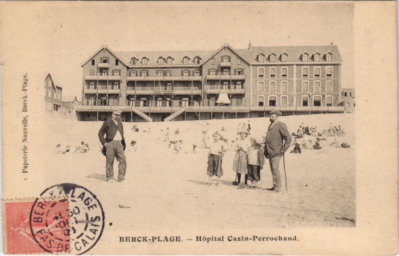 Carte postale ancienne Berck-Plage-Hópital Cazin-Perrochaud à Berck