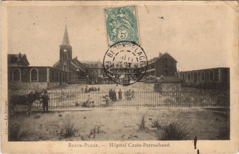 Carte postale ancienne Berck-Plage-Hópital Cazin-Perrochaud à Berck