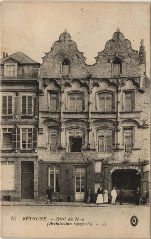 Carte postale ancienne Bethune-Hótel du Nord