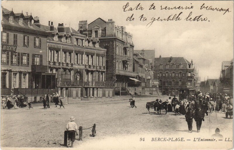 Carte postale ancienne Berck Plage-L'Entonnoir à Berck
