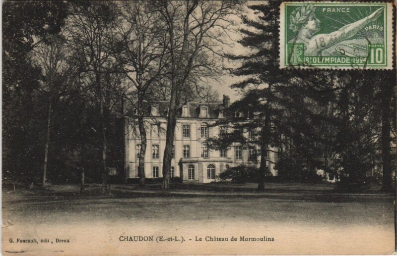 Carte postale ancienne Chaudon - Le Chateau de Mormoulins à Chaudon