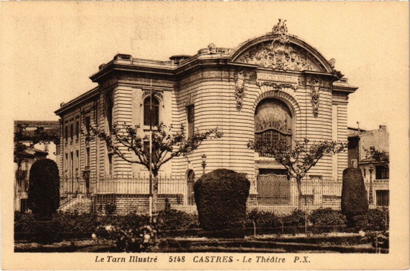 Carte postale ancienne Castres Le Theatre France à Castres