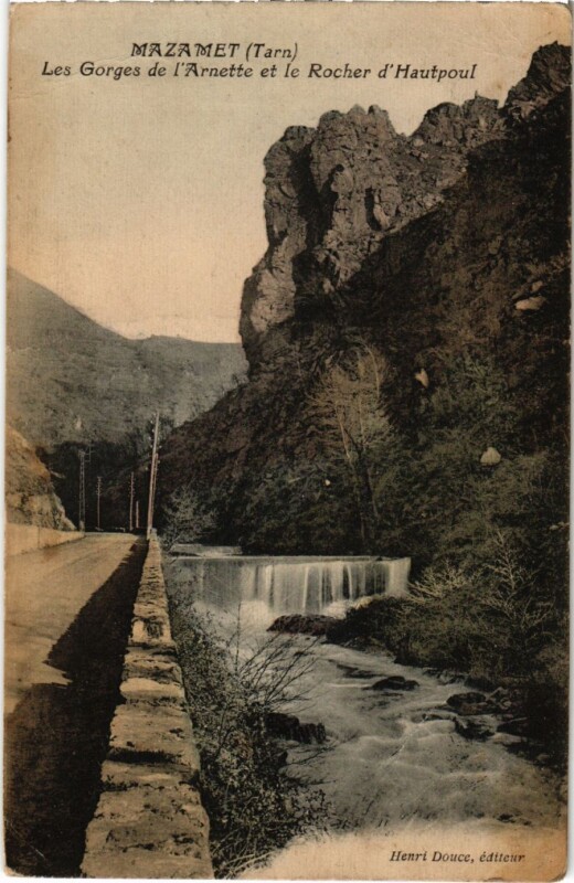 Carte postale ancienne Mazamet Les Gorges de l'Arnette France à Mazamet