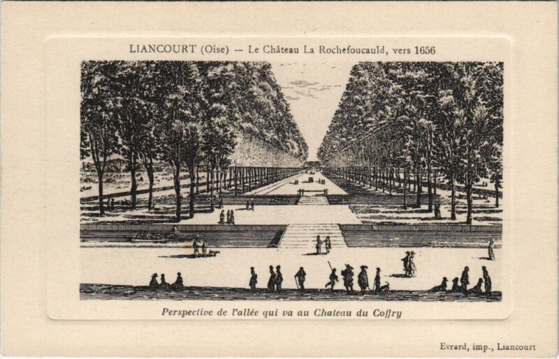 Carte postale ancienne Perspective de l'allée qui va au Chateau du Coffry