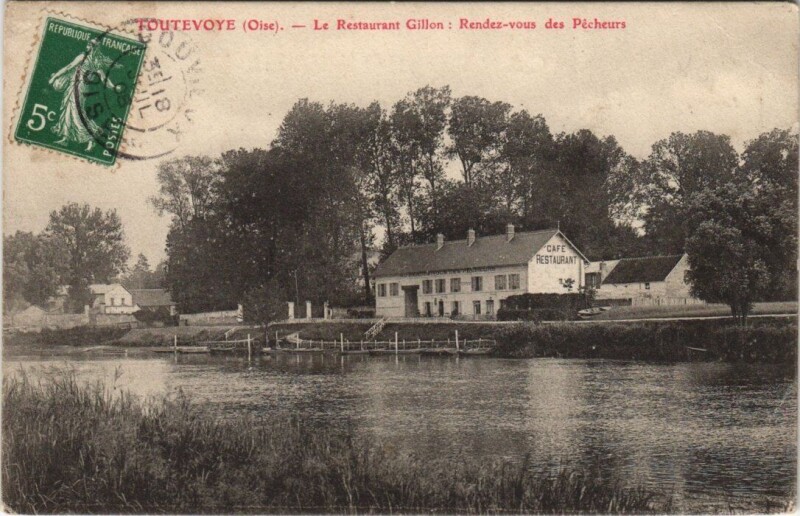 Carte postale ancienne Toutevoye - Le Restaurant Gillo : Rendez - vous des Pecheurs